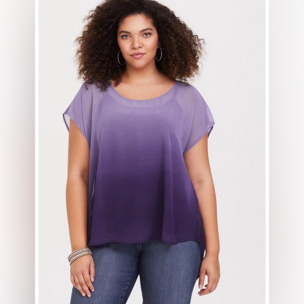 Chiffon Dolman Sleeve Blouse